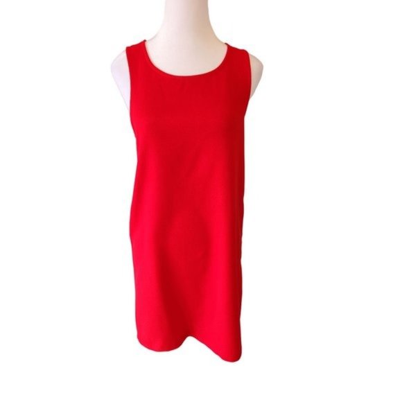Women's Cherry Red Everly Sleeveless Short Shift Dress Size Small EUC - Picture 4 of 7
